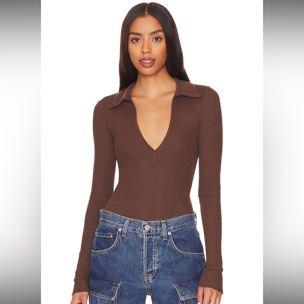 Polo Bodysuit in Espresso